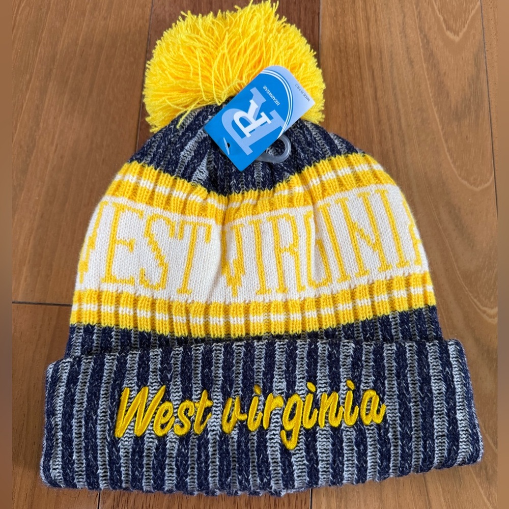 West Virginia Mountaineers Knit Beanie with Pom